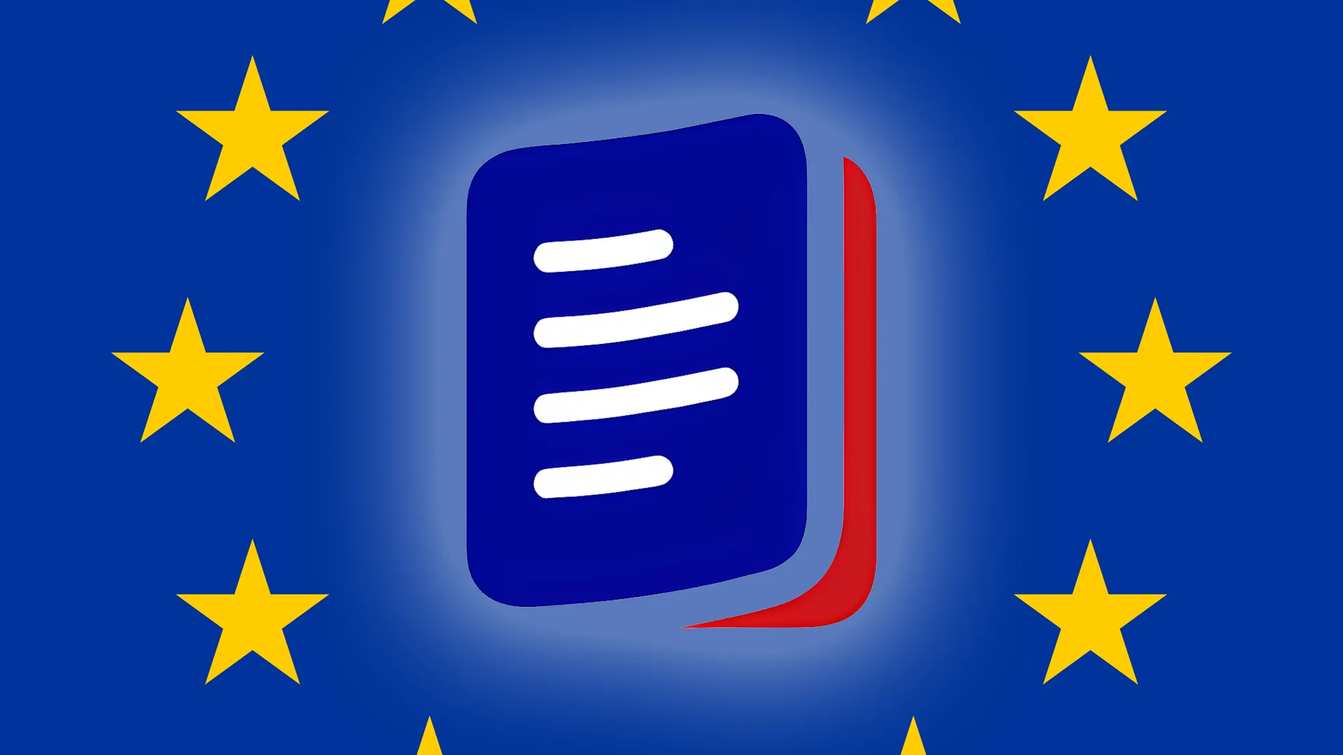 Logo ứng dụng Docs với biểu tượng hai hình vuông lồng vào nhau, đại diện cho công cụ soạn thảo văn bản hợp tác