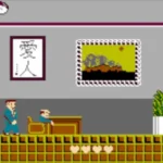 Màn hình gameplay từ Takeshi's Challenge, minh họa game kusoge gây ức chế.