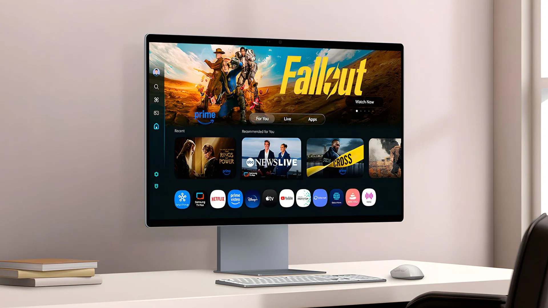 Màn hình thông minh Samsung Smart Monitor M9 với thiết kế mỏng và viền màn hình siêu mỏng