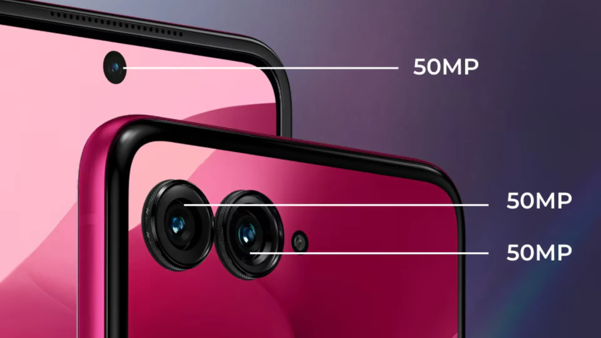Minh họa ba camera 50MP trên Motorola Razr Ultra, cho thấy khả năng chụp ảnh chuyên nghiệp.
