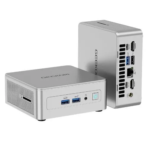 Mini PC GEEKOM AE7 nhỏ gọn, mạnh mẽ dành cho game thủ, trưng bày trên bàn