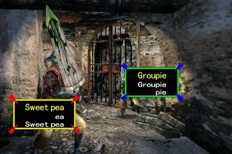 Mô tả hình ảnh hai zombie cầm kiếm trong The Typing of the Dead