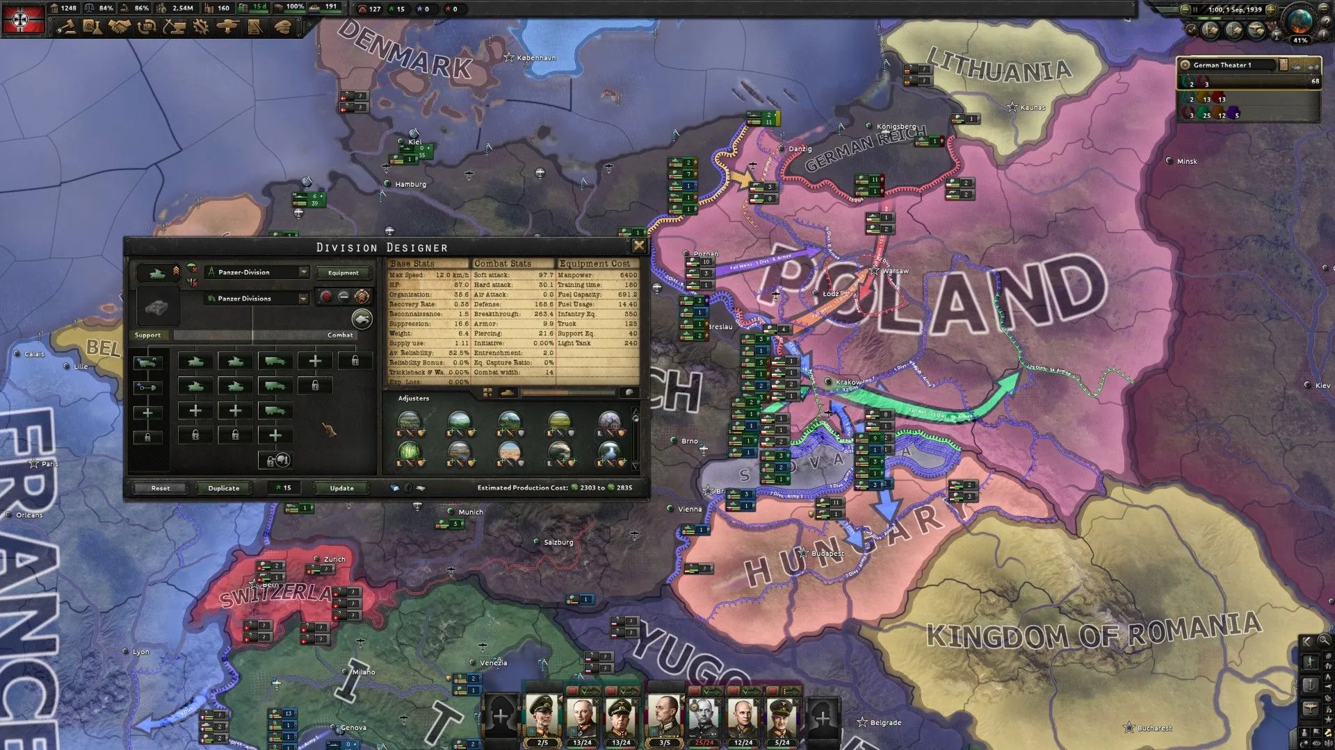 Người chơi điều động quân đội trên bản đồ thế giới rộng lớn trong Hearts of Iron IV