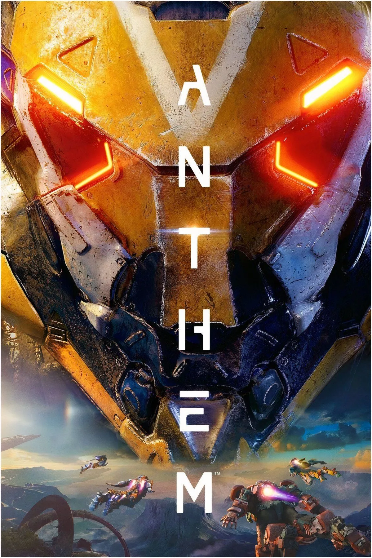 Người lính Javelin trong game Anthem bay lượn trên không trung, thể hiện cơ chế bay độc đáo.