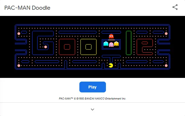 Pac-Man Google – biểu tượng game arcade
