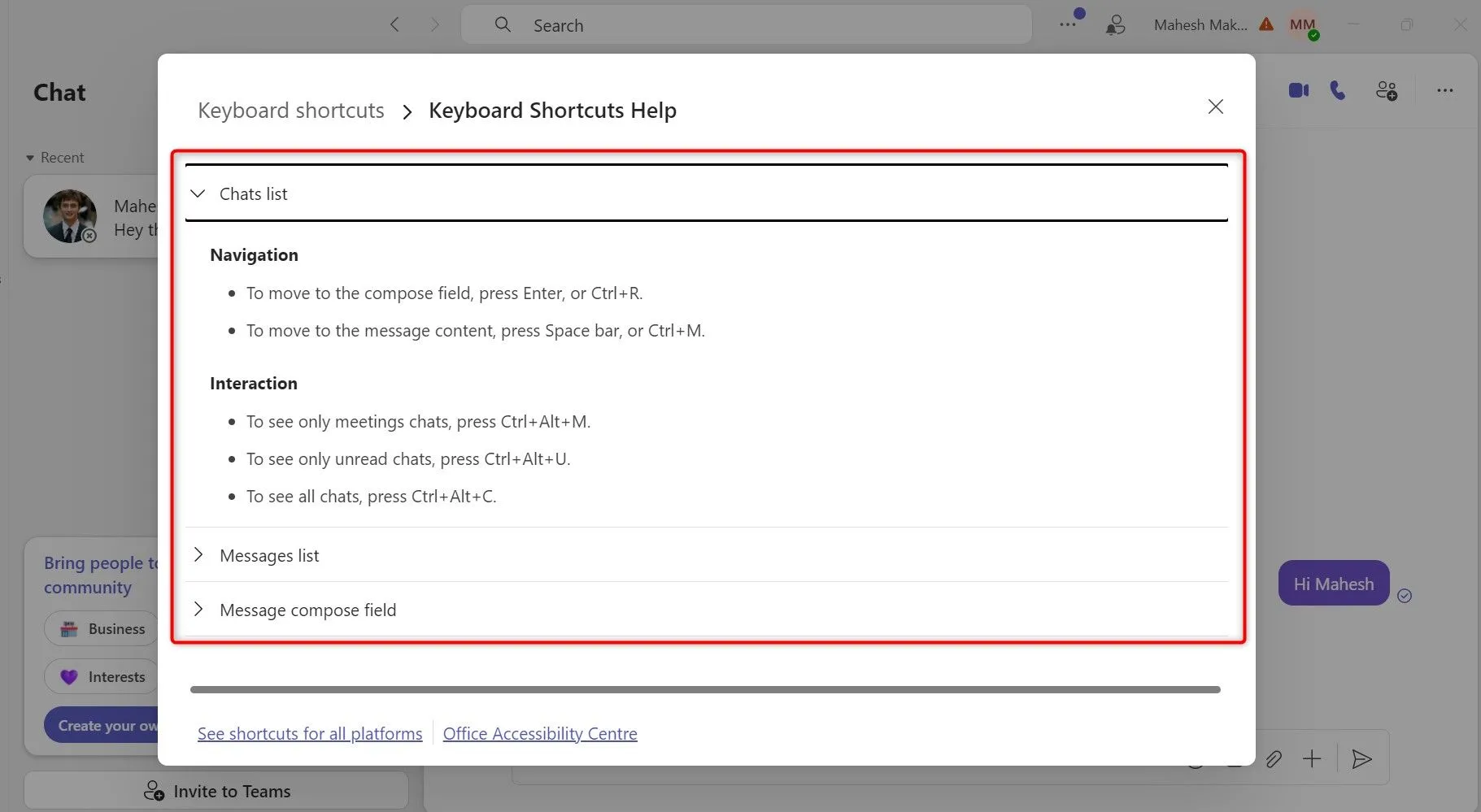 Phím tắt Microsoft Teams giúp thao tác nhanh chóng hơn