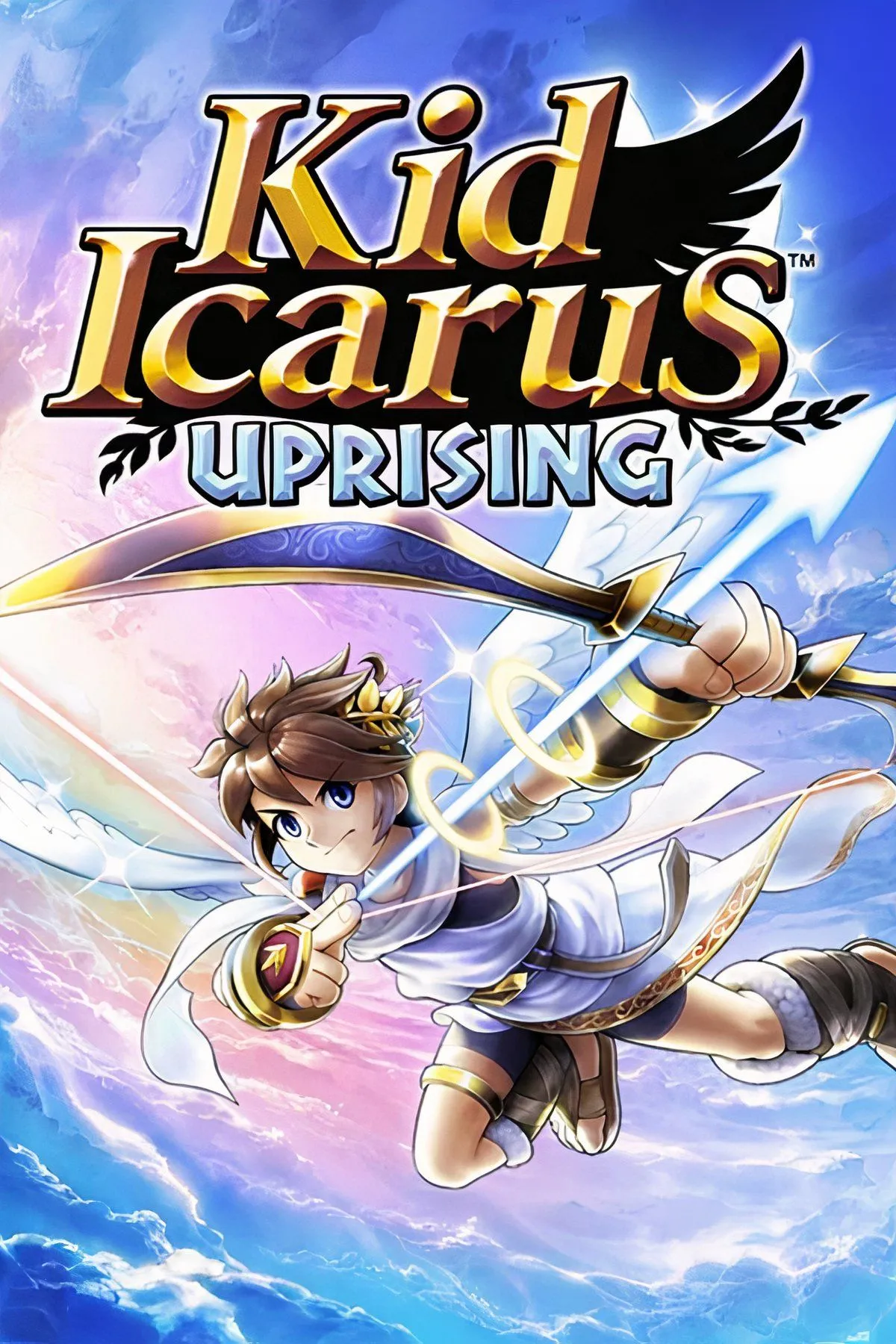 Pit, nhân vật chính của Kid Icarus: Uprising, với đôi cánh và vũ khí