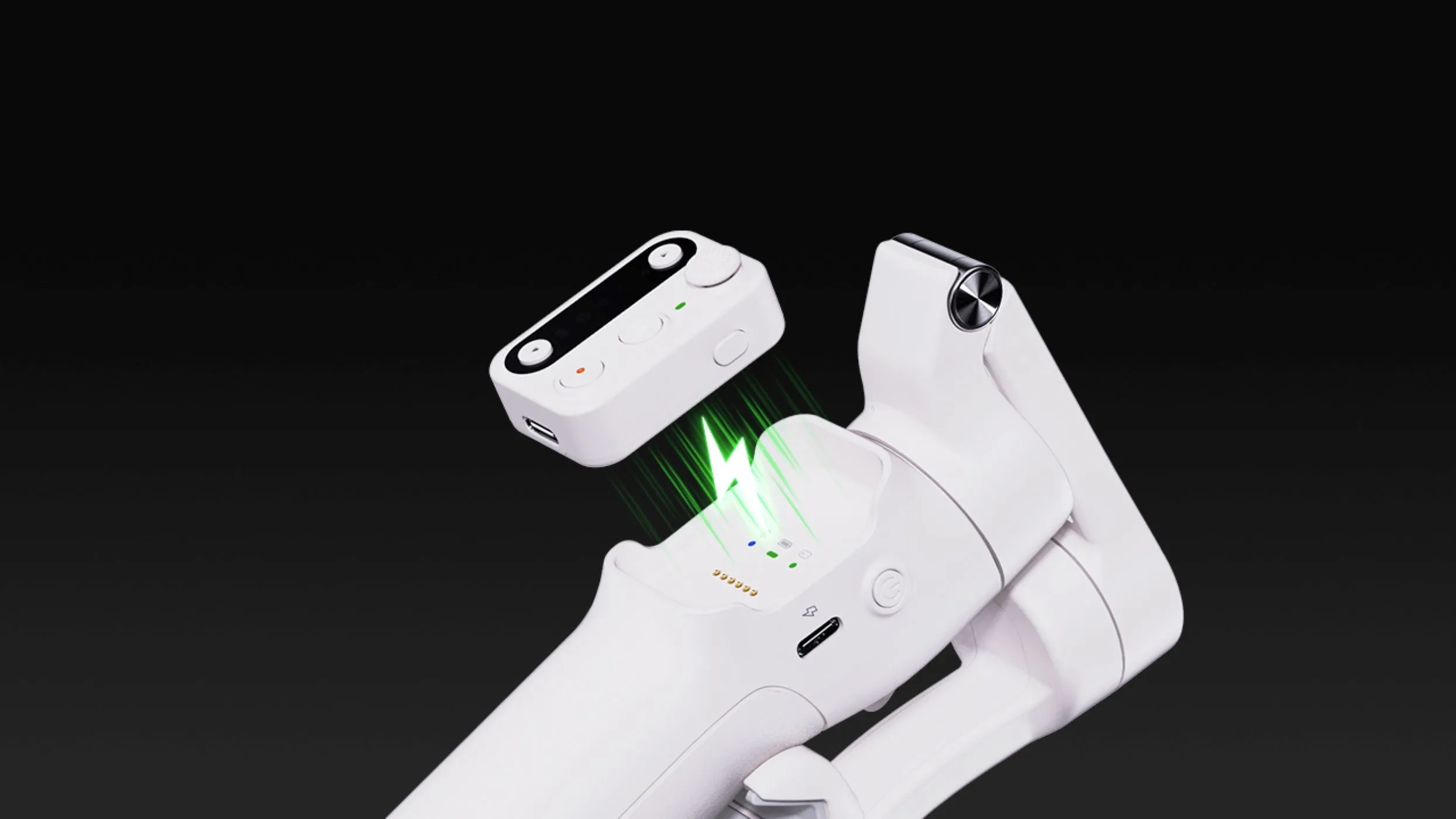 Remote điều khiển từ xa có thể tháo rời của Hohem iSteady V3, giúp điều chỉnh cài đặt thuận tiện.
