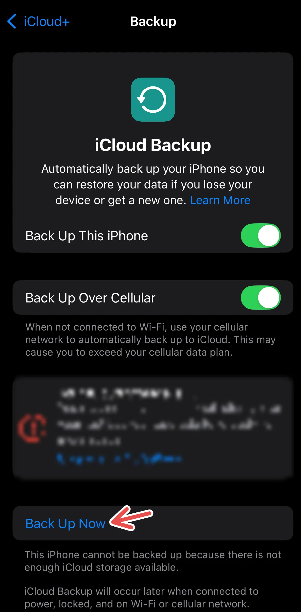 Sao lưu iPhone thủ công lên iCloud qua cài đặt