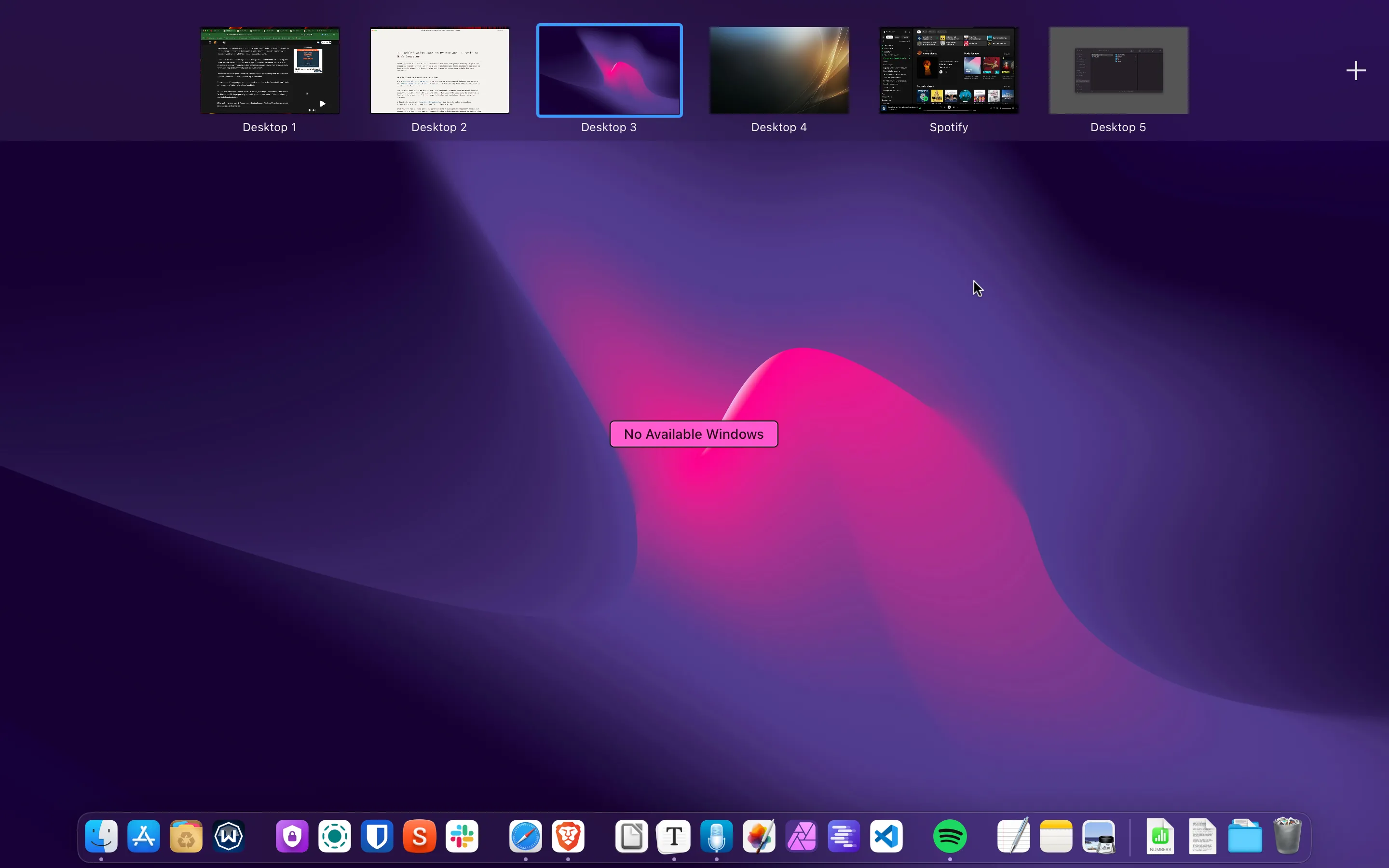 Spaces trong macOS