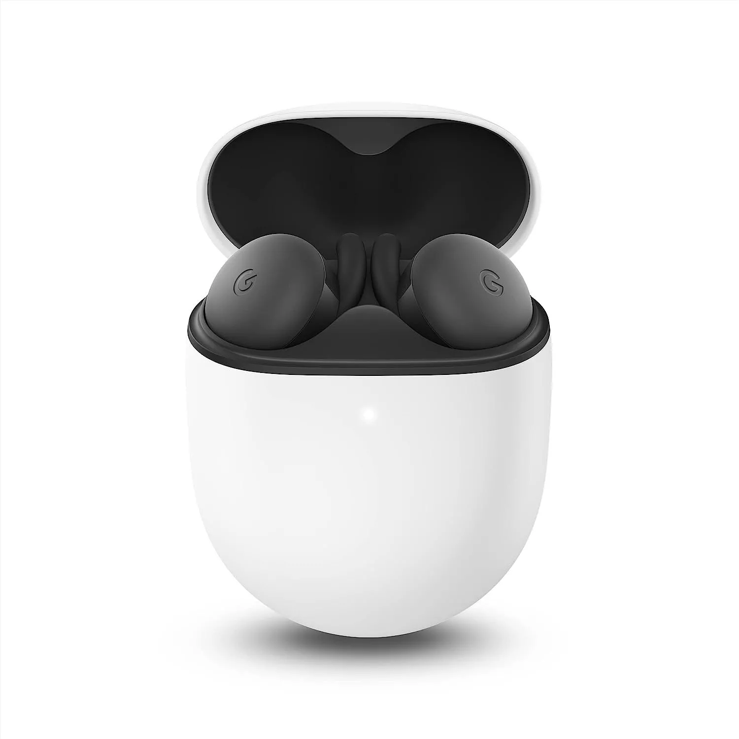Tai nghe Google Pixel Buds A-Series màu trắng trong hộp sạc mở