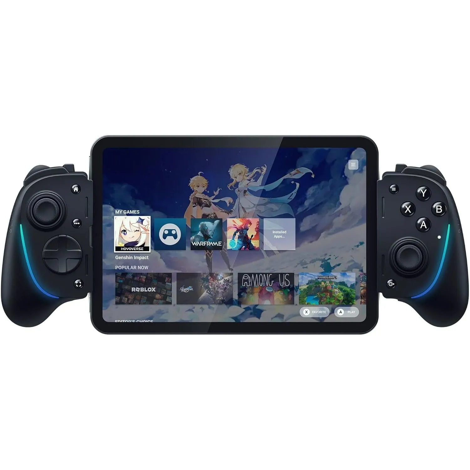 Tay cầm chơi game Razer Kishi Ultra kết nối USB-C cho Android và iPhone trên nền trắng