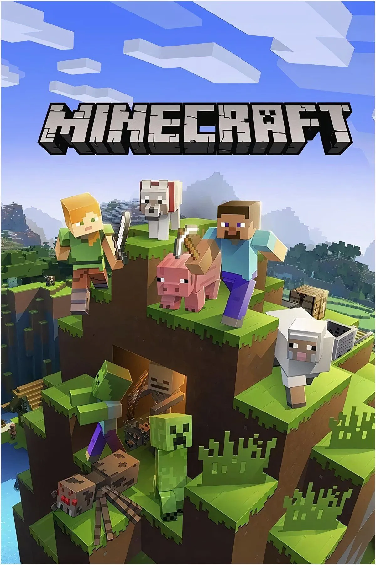 Tự do xây dựng các công trình sáng tạo bằng khối trong thế giới mở Minecraft