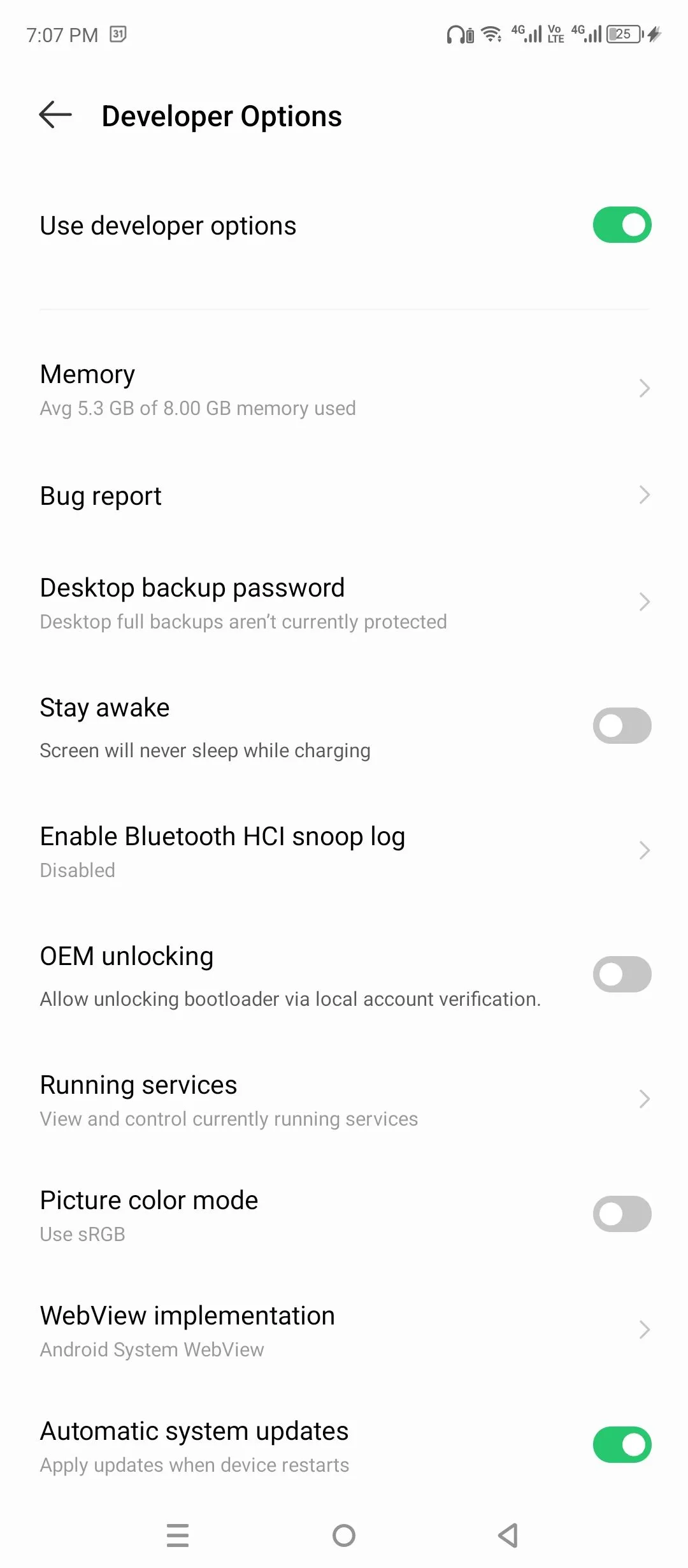 Tùy chọn mở khóa OEM trong Developer Options cho phép mở khóa bootloader Android.