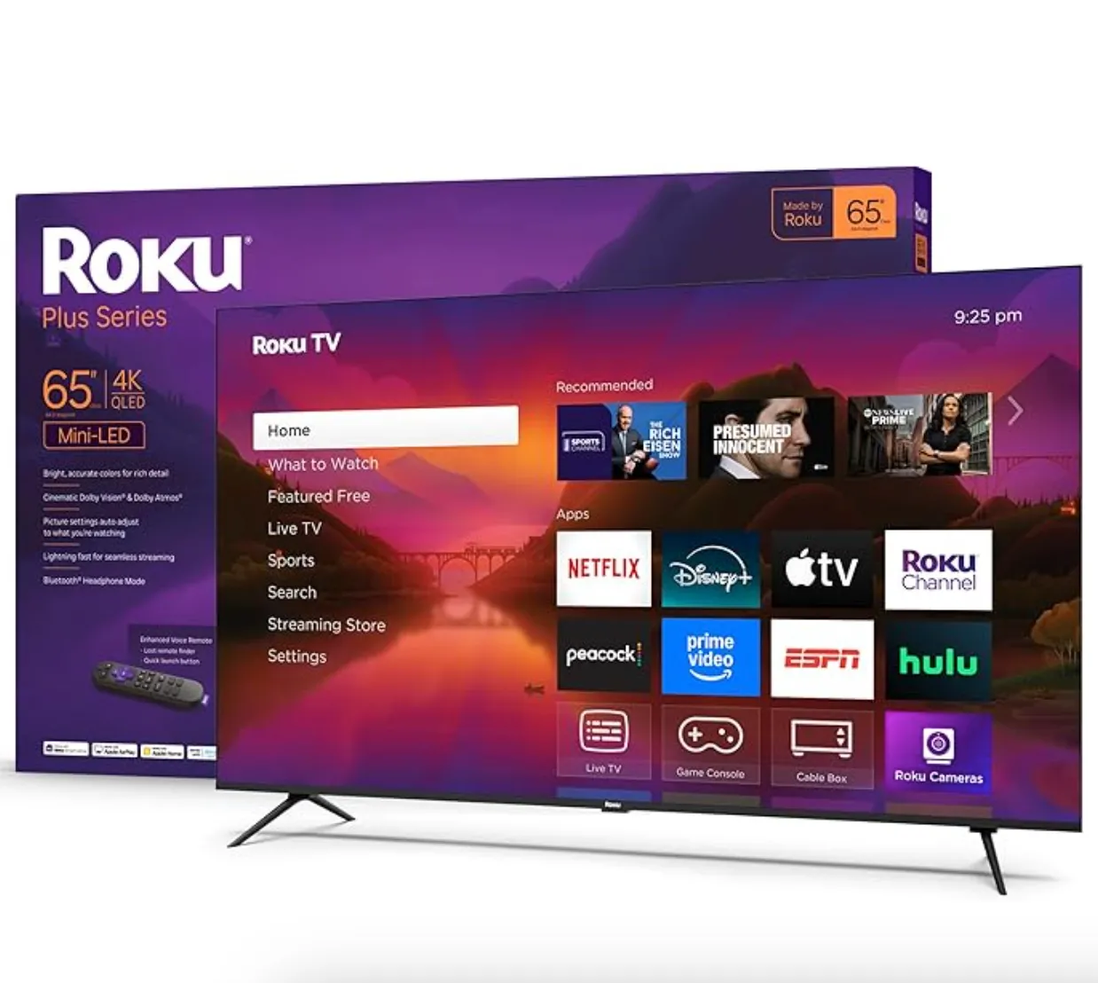 TV Roku Plus Series 2025 hiển thị giao diện thông minh và chất lượng Mini-LED vượt trội
