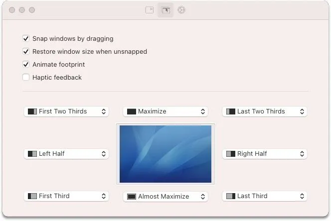 Ứng dụng Rectangle cho phép tùy chỉnh chia màn hình Mac linh hoạt