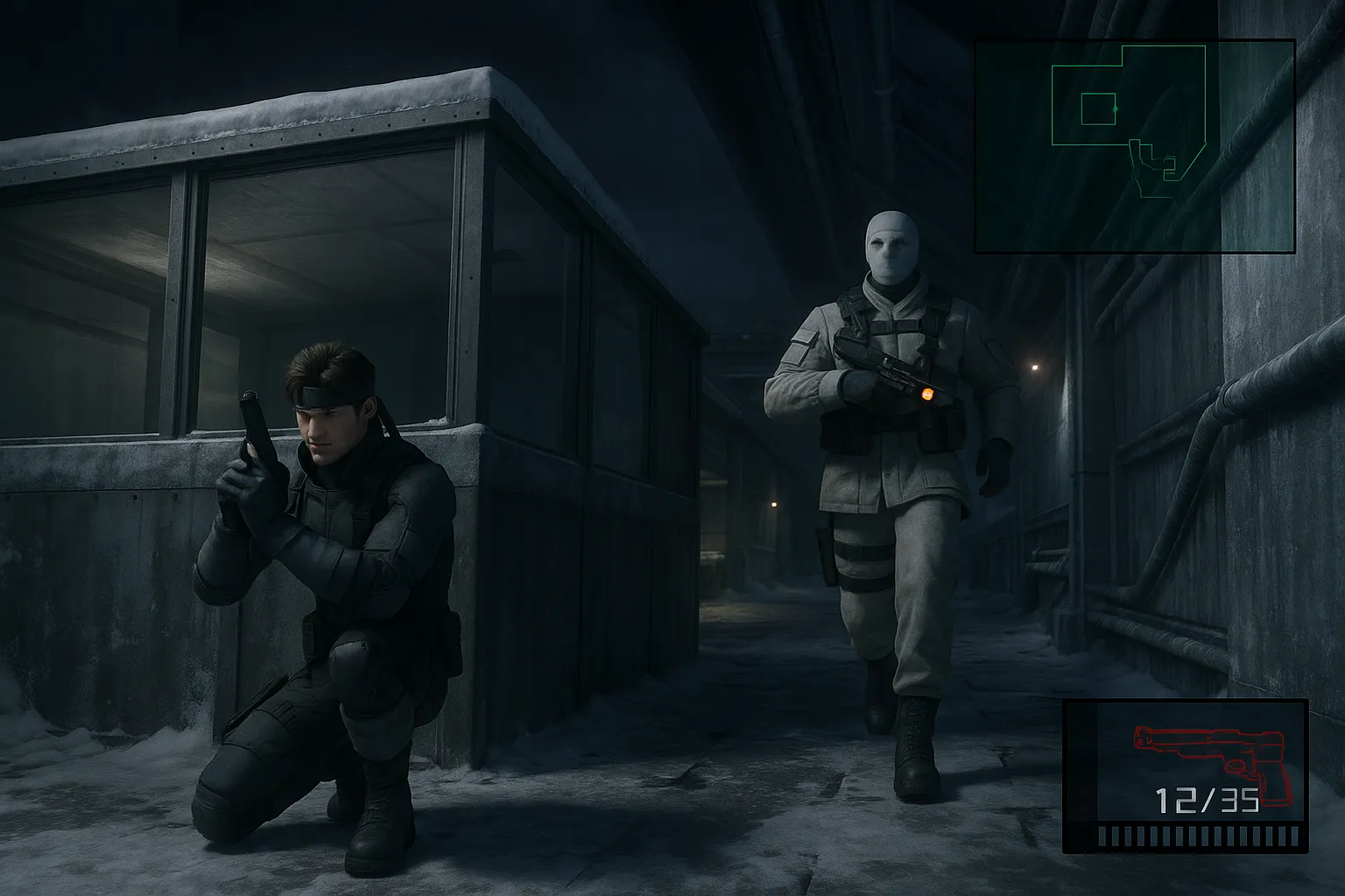 Ý tưởng AI về hình ảnh Metal Gear Solid nếu được tái tạo với đồ họa và công nghệ game hiện đại.